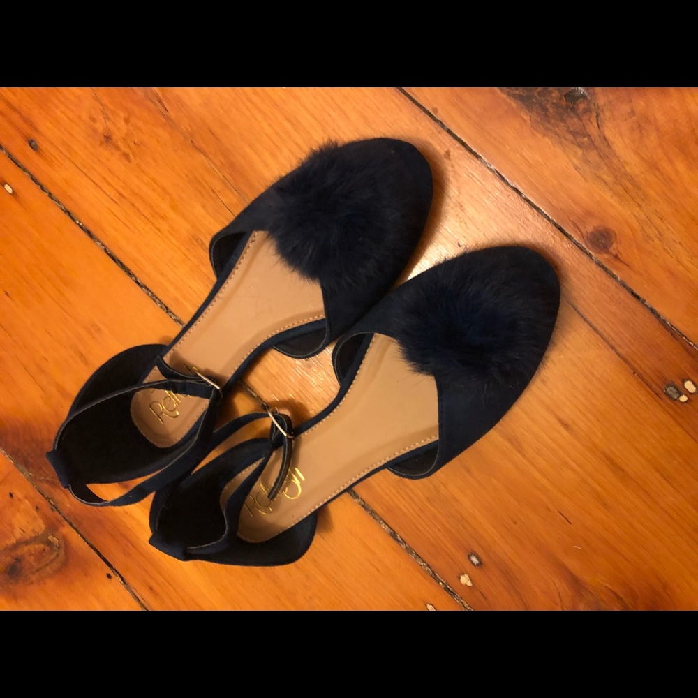 Navy blue flats
